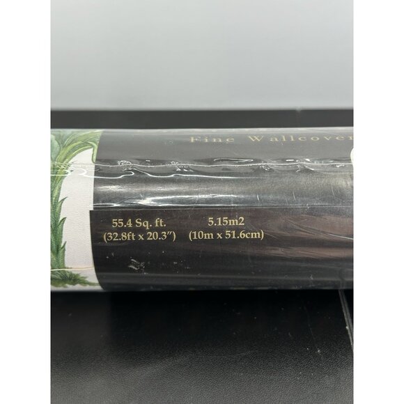 Vintage s.a. Maxwell co. 7267-492 32.8ft. Tropical Tree Stripped Wallpaper Roll - Picture 9 of 13
